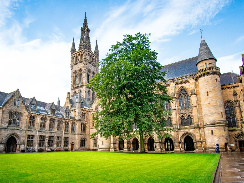Historic Ivy League university building with clock tower