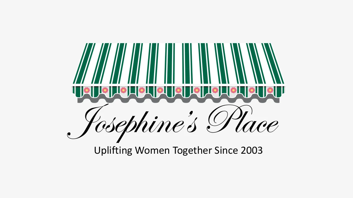 Josephine’s Place nonprofit logo with striped awning graphic