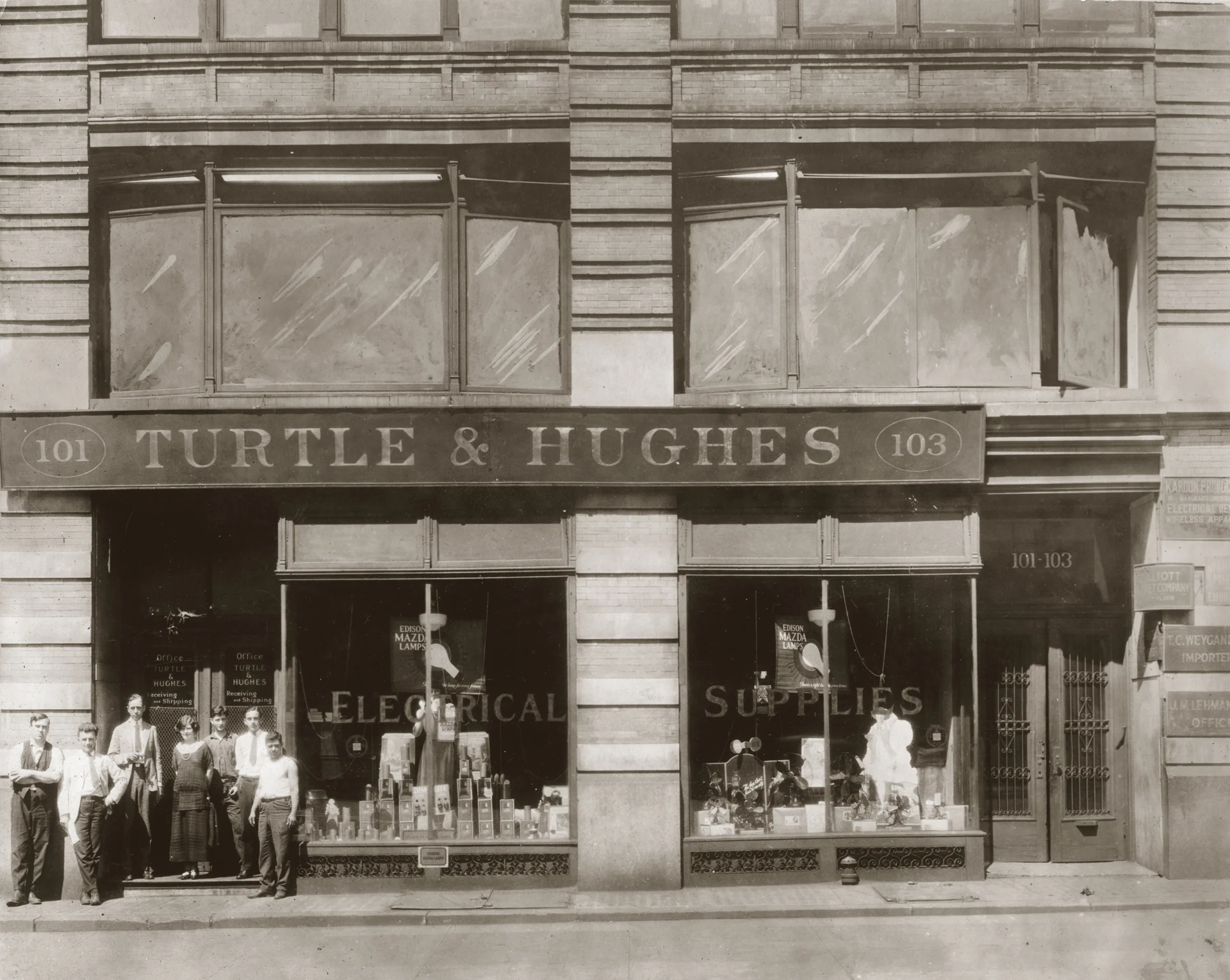 Historic Turtle and Hughes electrical supplies shopfront